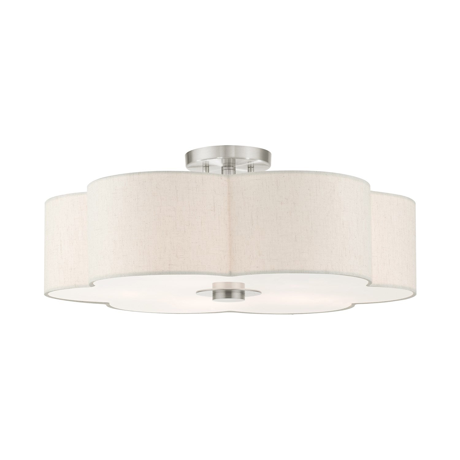 5 Light Brushed Nickel Semi Flush by Livex Lighting