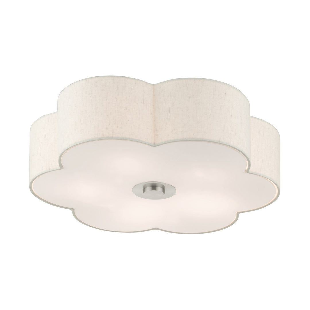 5 Light Brushed Nickel Semi Flush