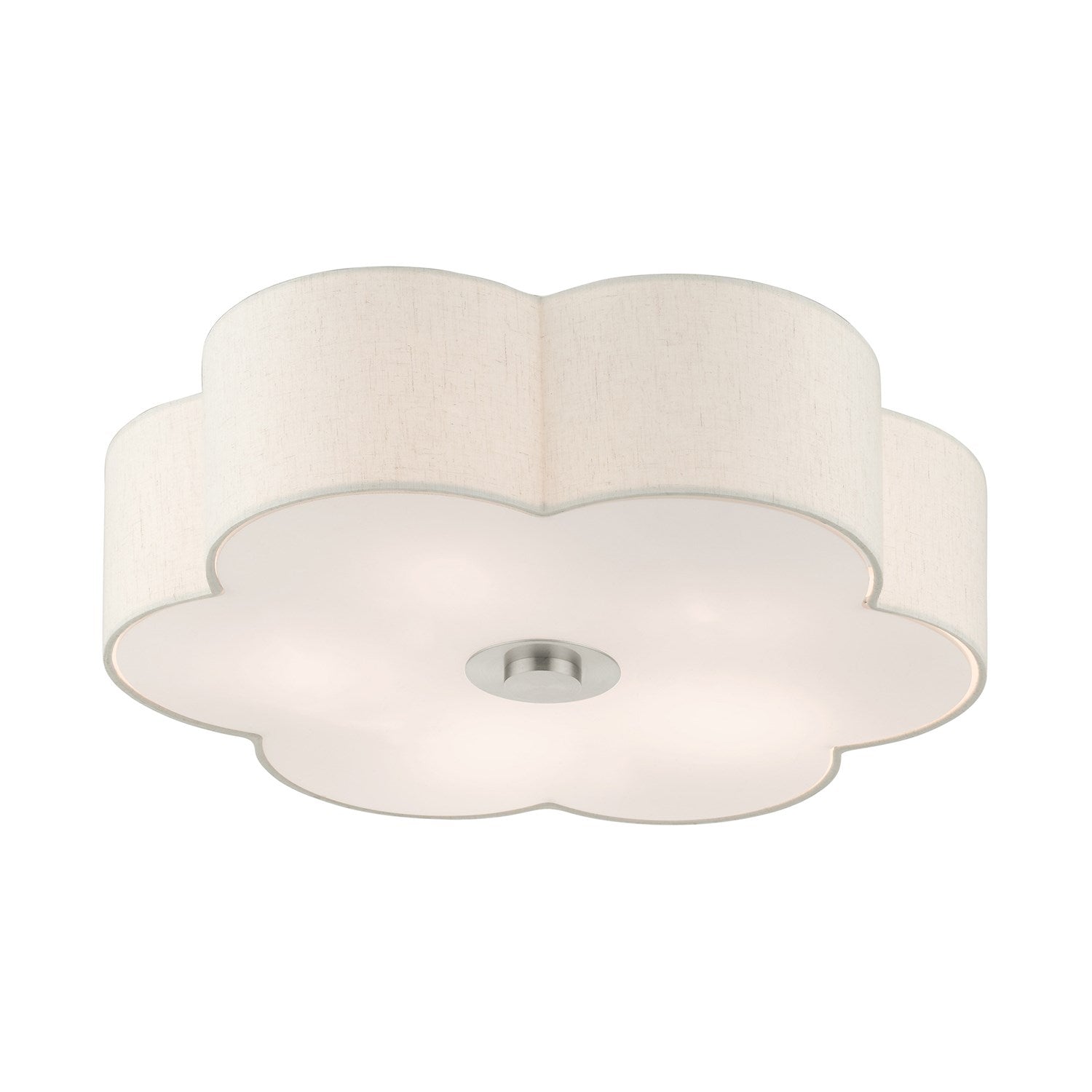 5 Light Brushed Nickel Semi Flush
