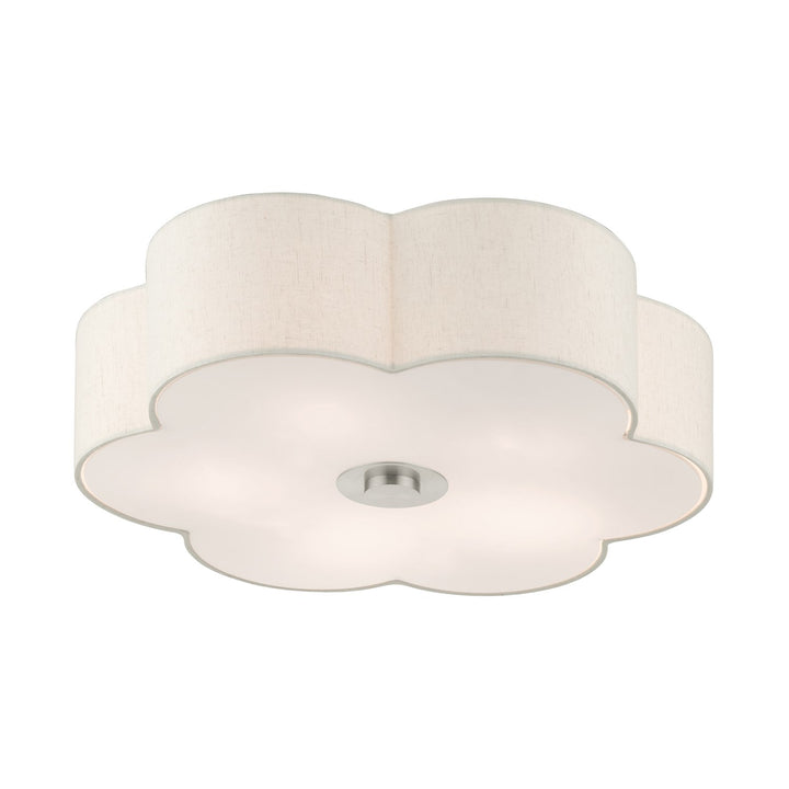 5 Light Brushed Nickel Semi Flush
