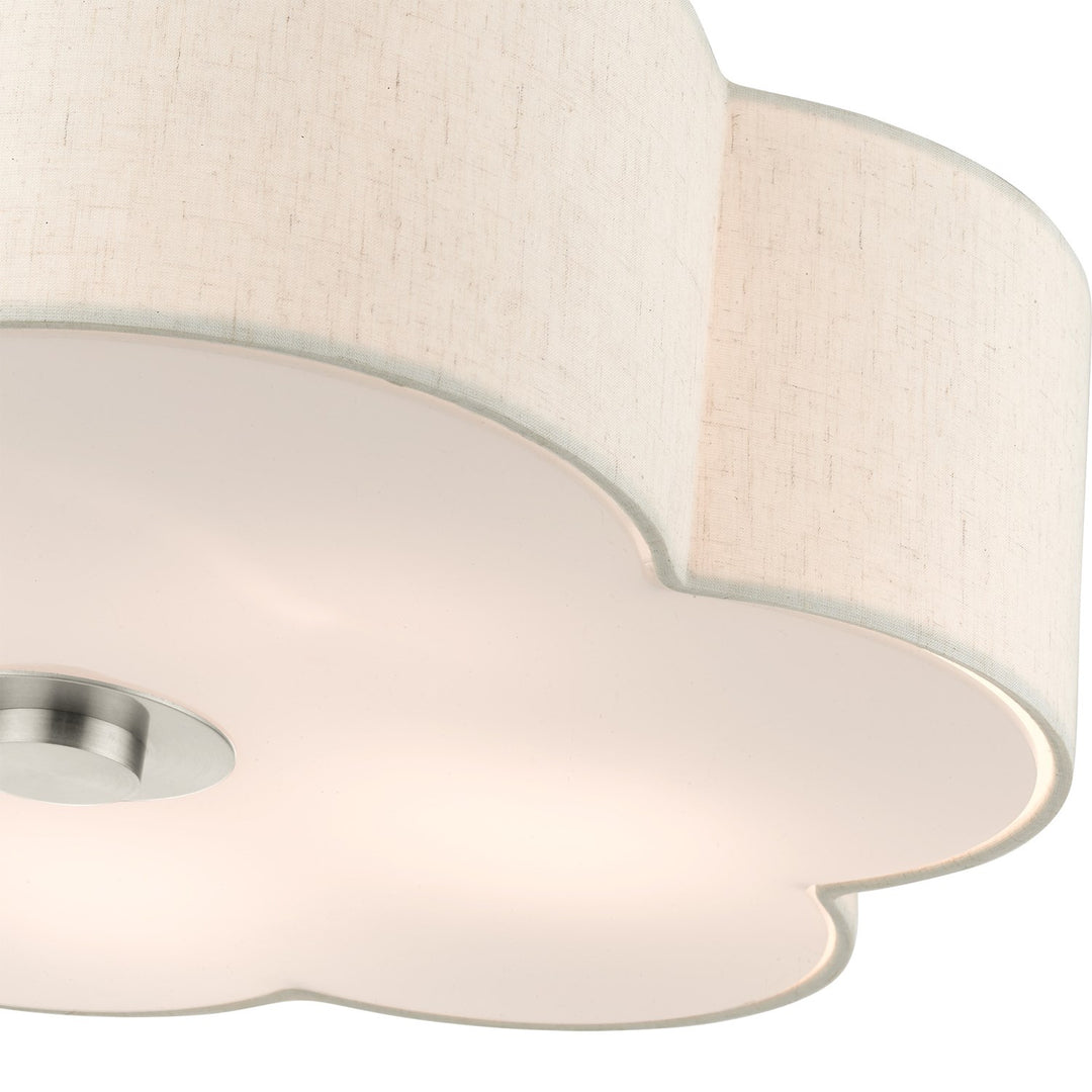 5 Light Brushed Nickel Semi Flush