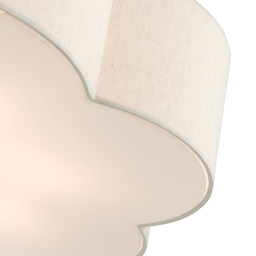 6 Light Brushed Nickel Semi Flush