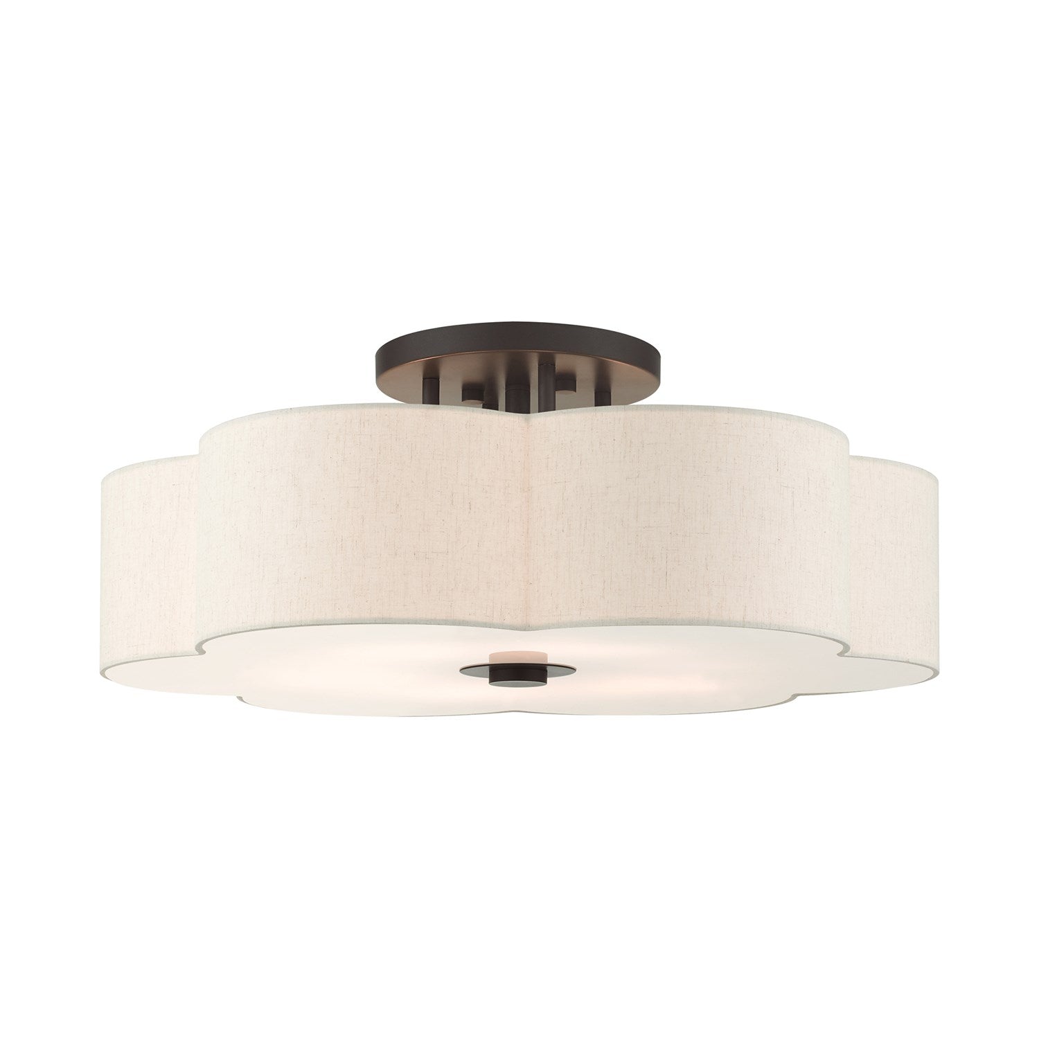 6 Light English Bronze Semi Flush by Livex Lighting