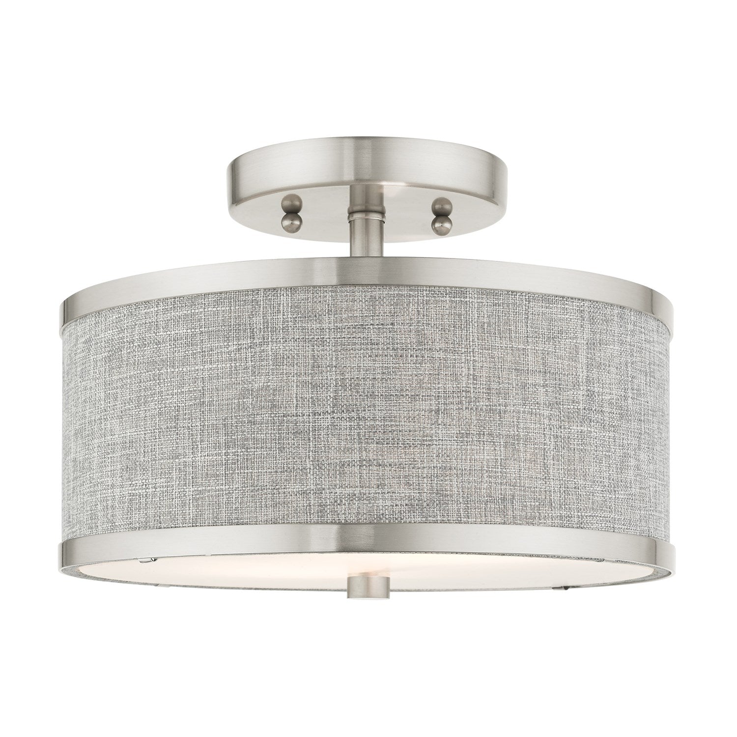 2 Light Brushed Nickel Semi Flush by Livex Lighting