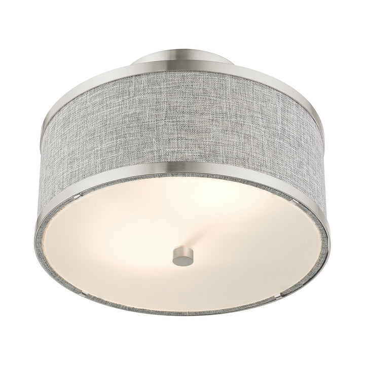 2 Light Brushed Nickel Semi Flush