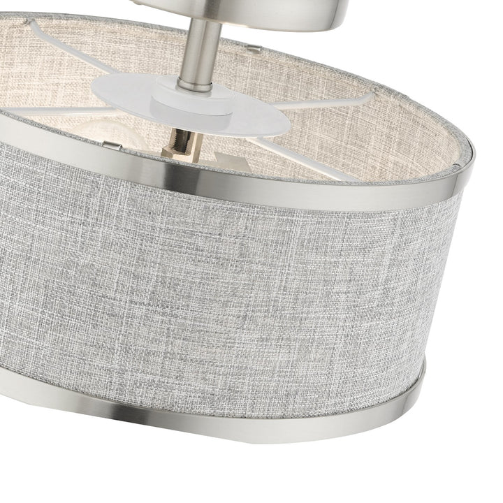 2 Light Brushed Nickel Semi Flush