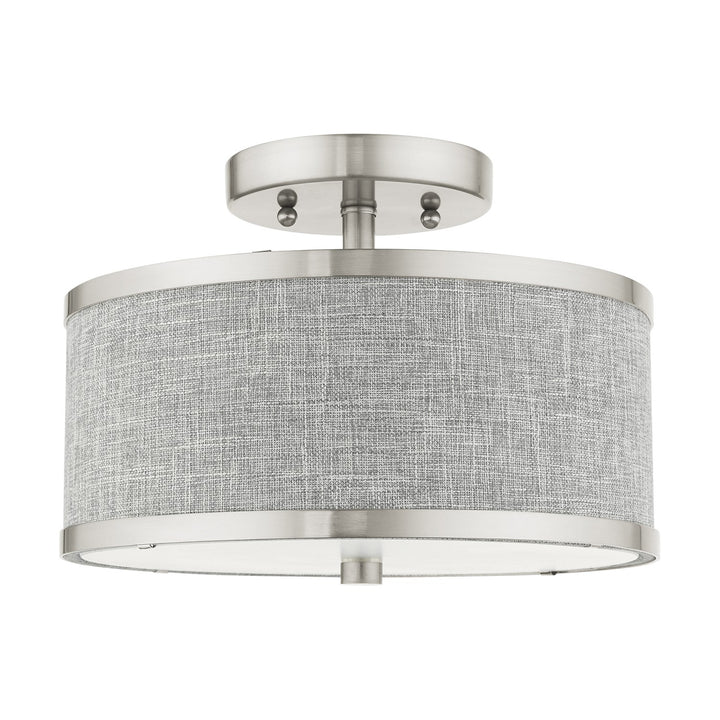 2 Light Brushed Nickel Semi Flush