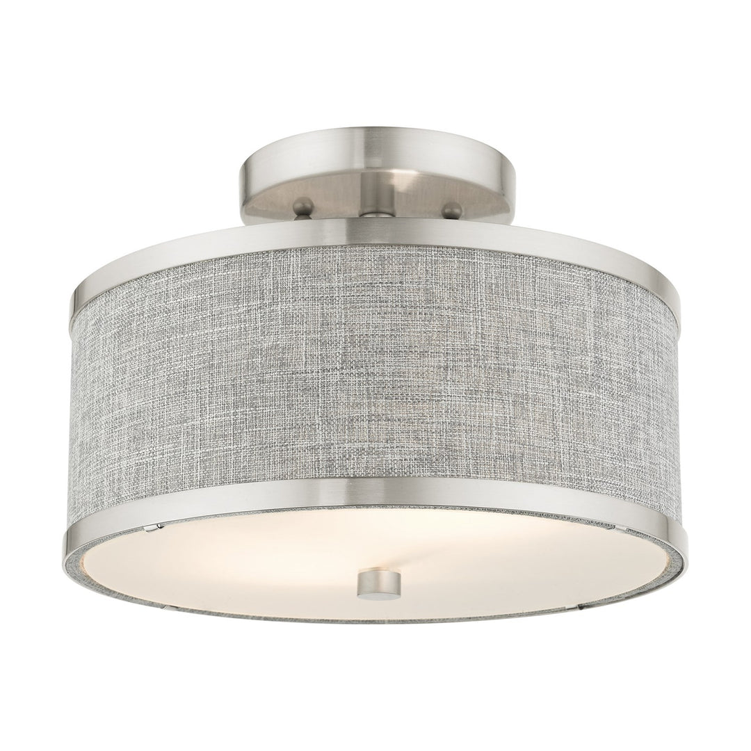 2 Light Brushed Nickel Semi Flush