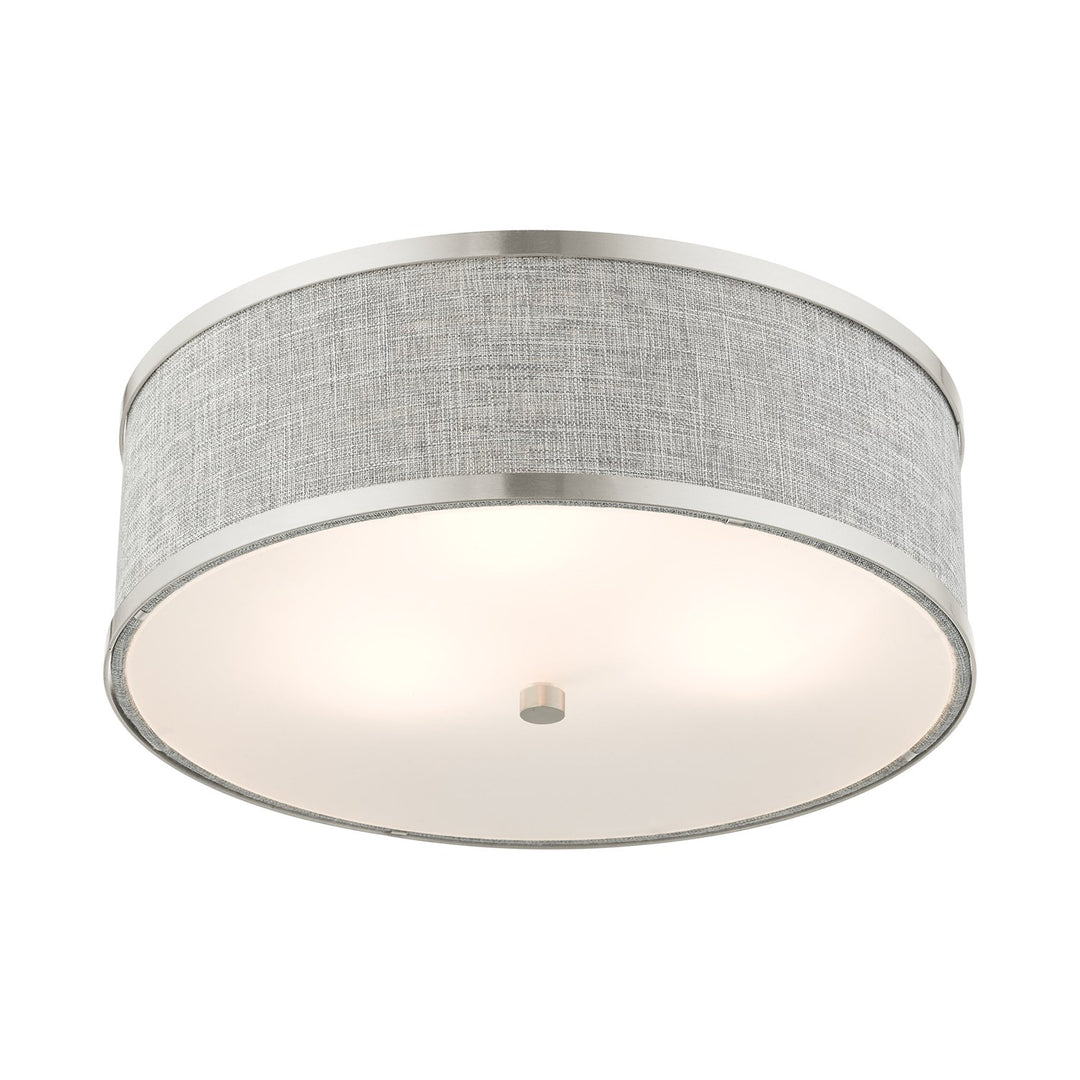 3 Light Brushed Nickel Semi Flush