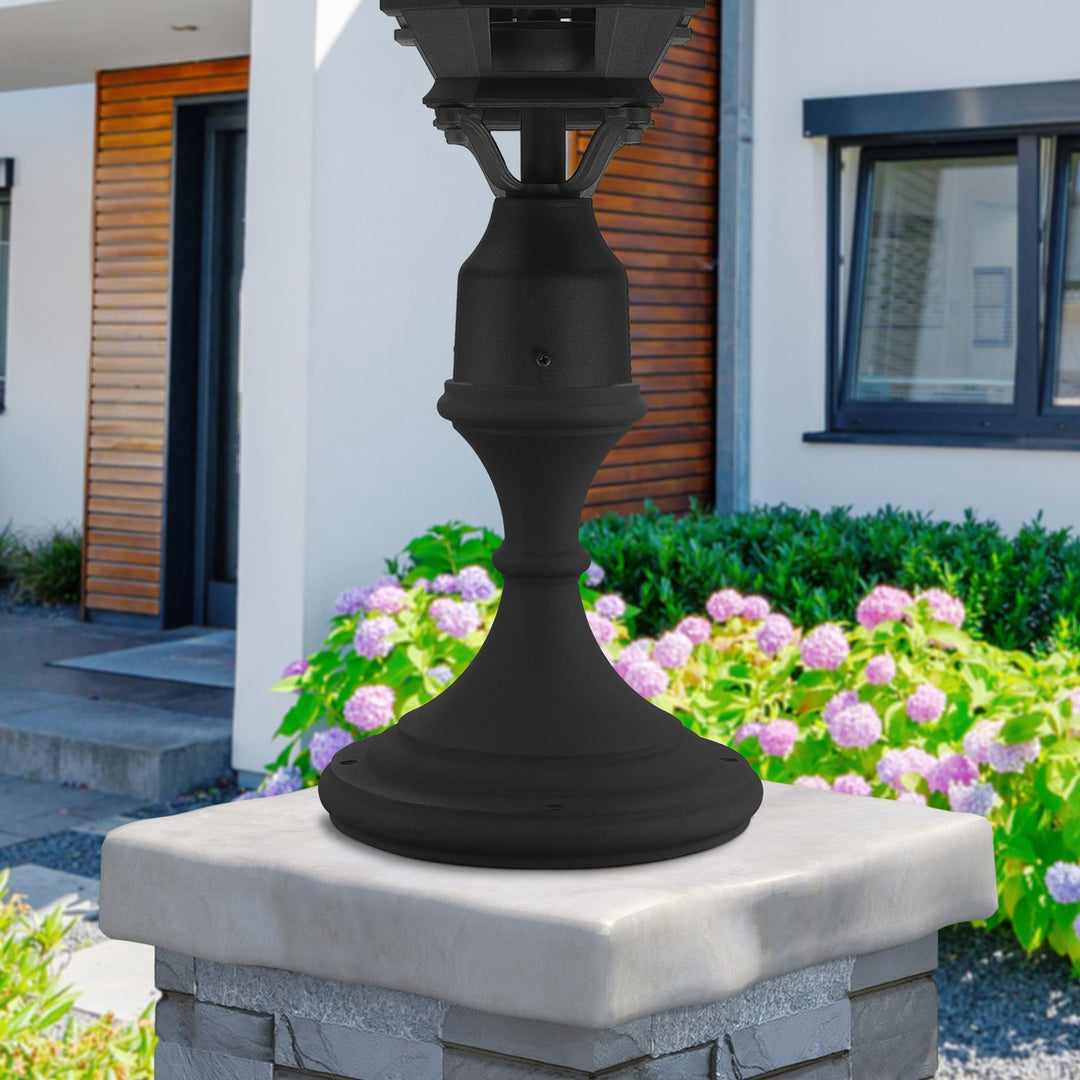Textured Black Outdoor Pier Mount Adapter