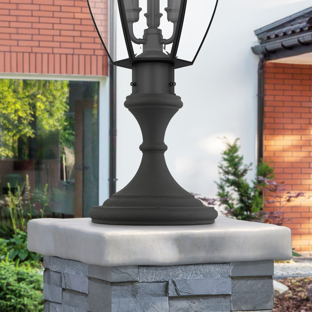 Textured Black Outdoor Pier Mount Adapter