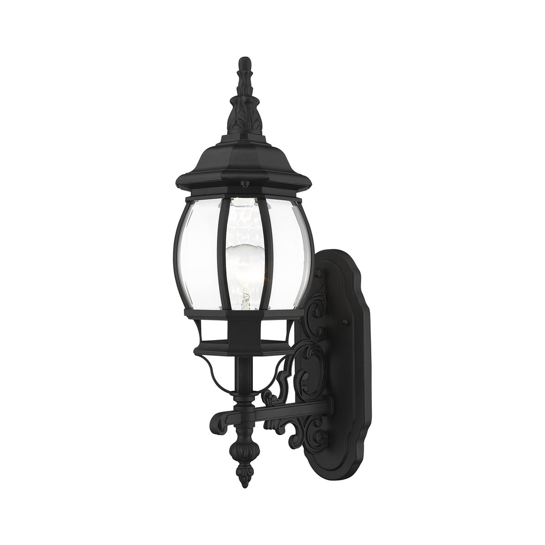 1 Light Textured Black Outdoor Wall Lantern by Livex Lighting