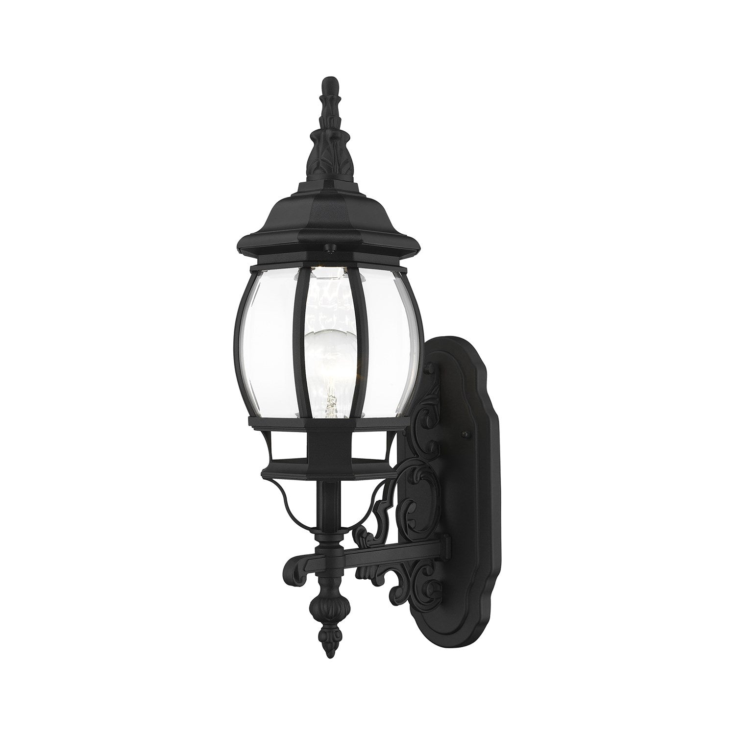 1 Light Textured Black Outdoor Wall Lantern by Livex Lighting