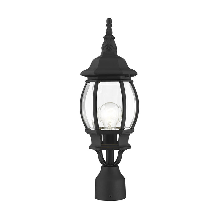1 Light Textured Black Outdoor Post Top Lantern by Livex Lighting
