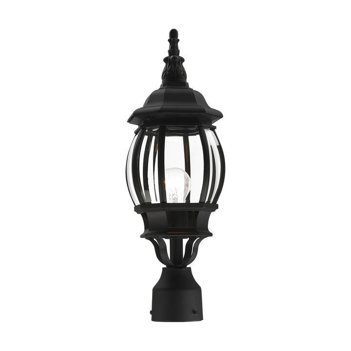 1 Light Textured Black Outdoor Post Top Lantern