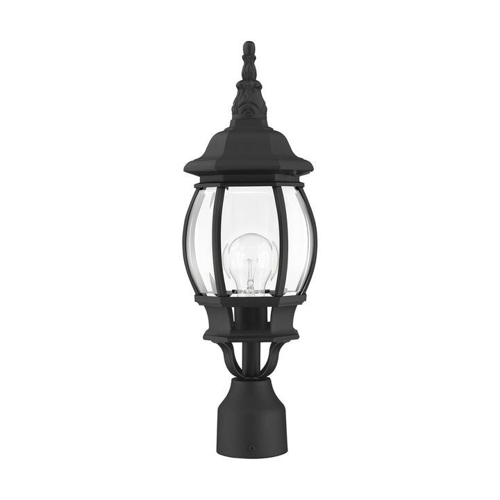 1 Light Textured Black Outdoor Post Top Lantern
