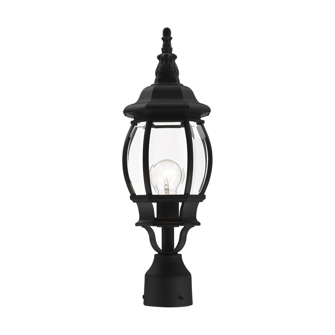 1 Light Textured Black Outdoor Post Top Lantern
