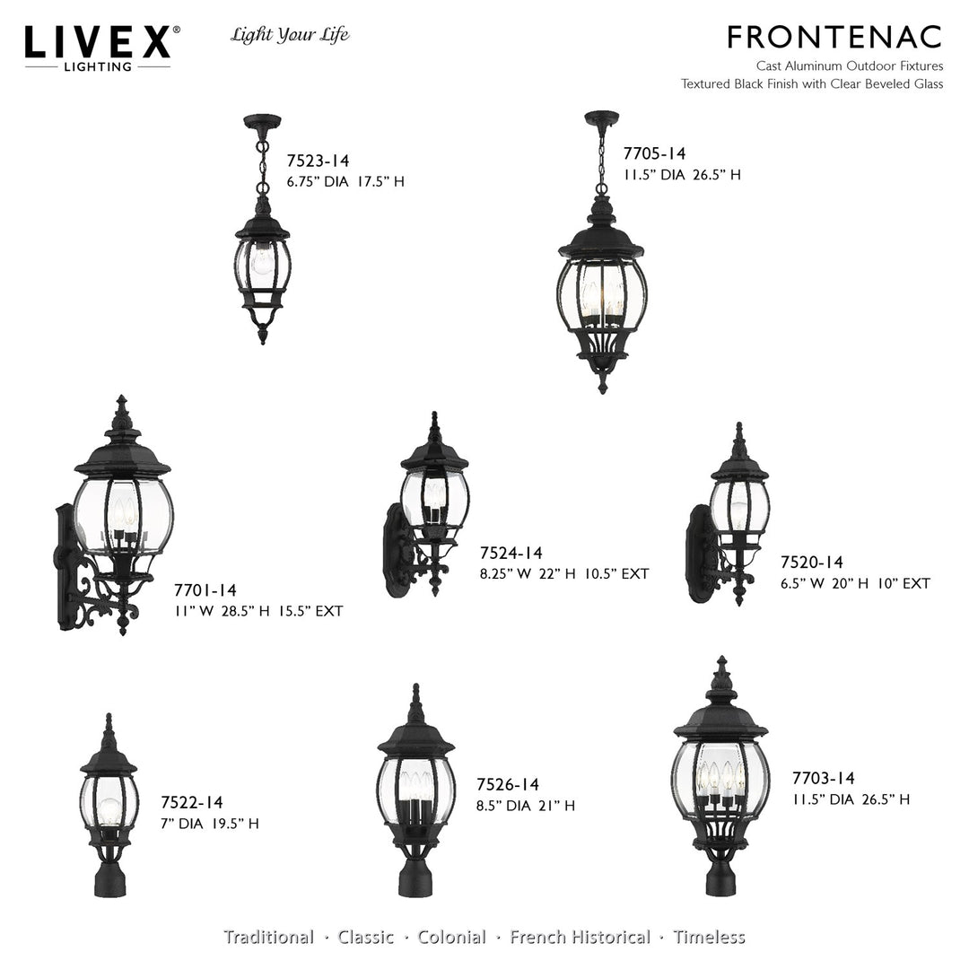 3 Light Textured Black Outdoor Post Top Lantern