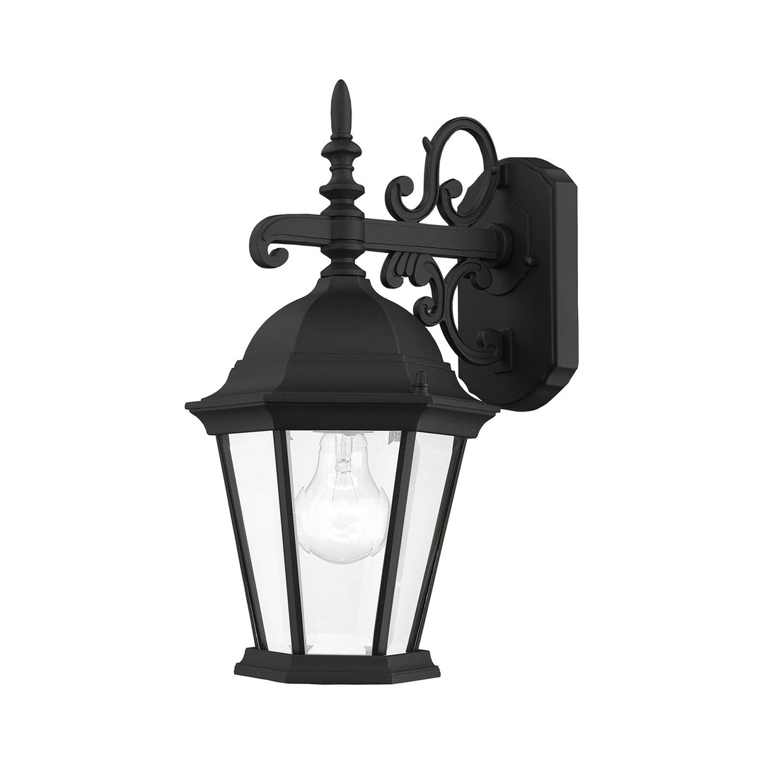 1 Light Textured Black Outdoor Wall Lantern by Livex Lighting