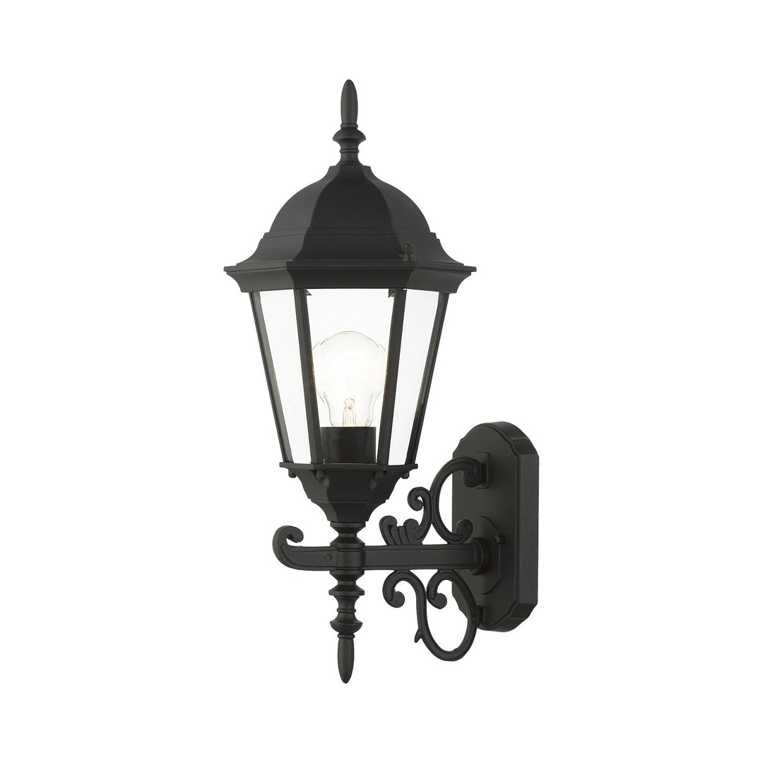 1 Light Textured Black Outdoor Wall Lantern by Livex Lighting