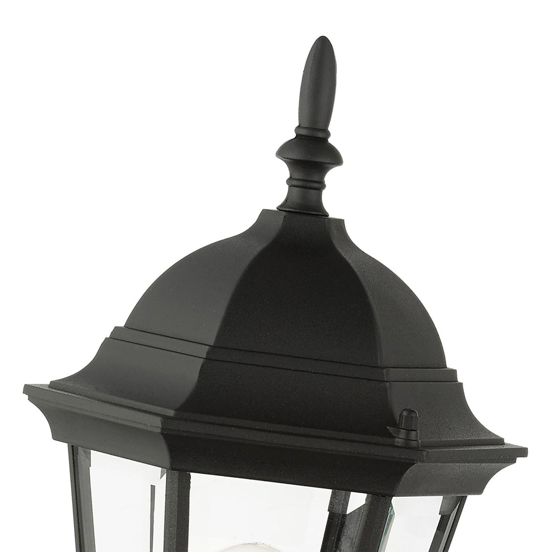 1 Light Textured Black Outdoor Wall Lantern
