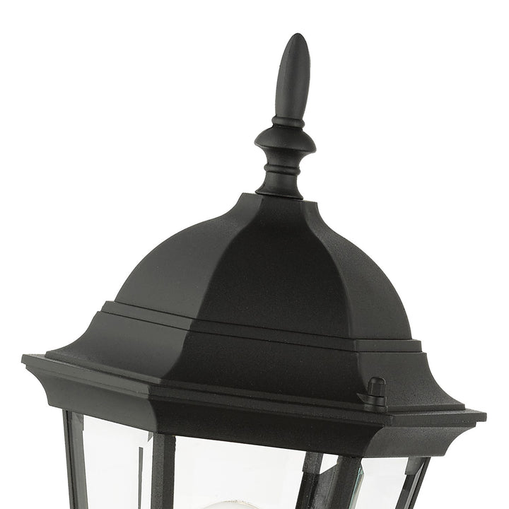 1 Light Textured Black Outdoor Wall Lantern