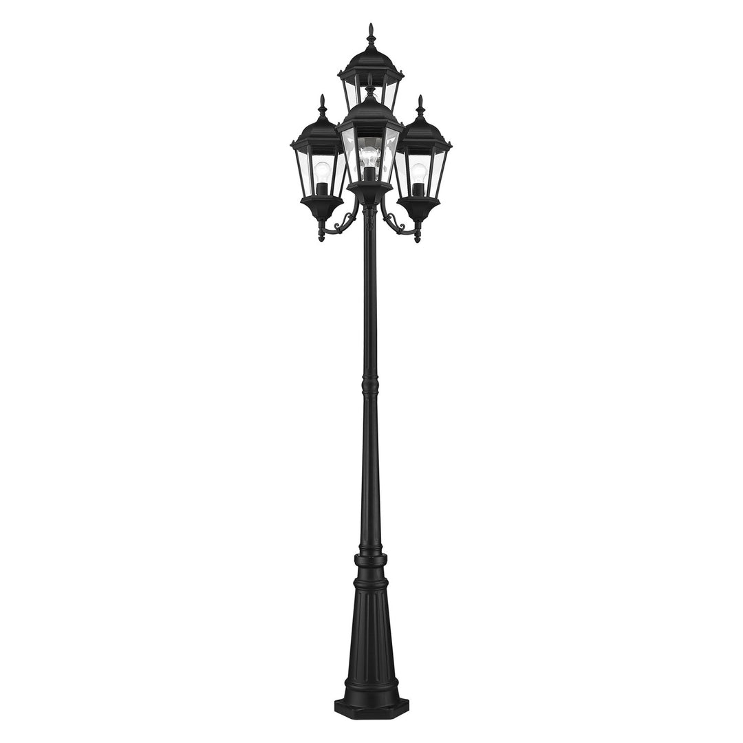 4 Light Textured Black Outdoor Post Light by Livex Lighting