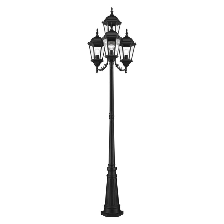 4 Light Textured Black Outdoor Post Light by Livex Lighting