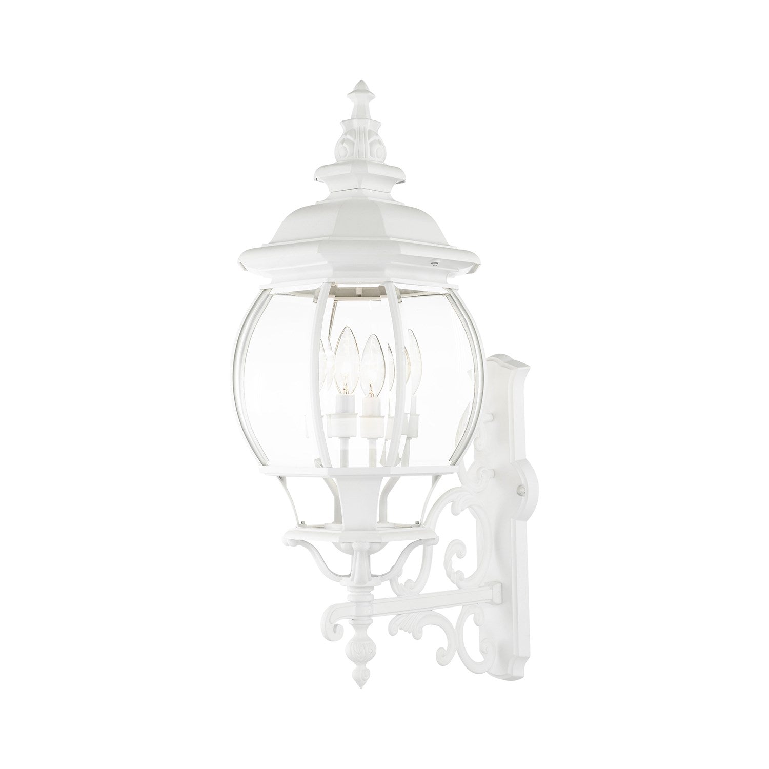 4 Light Textured White Outdoor Wall Lantern by Livex Lighting