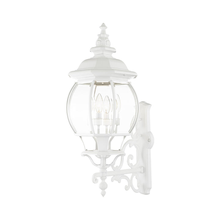 4 Light Textured White Outdoor Wall Lantern by Livex Lighting