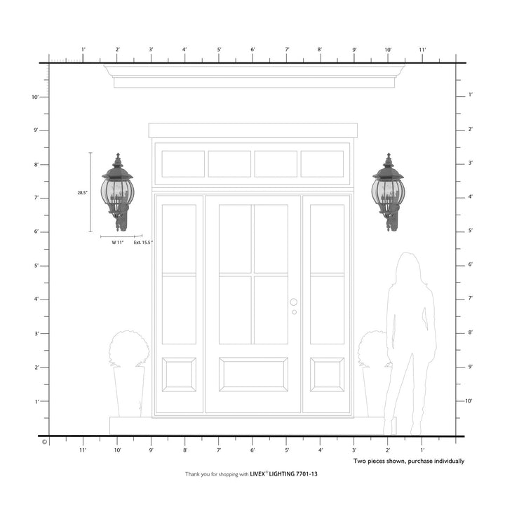 4 Light Textured White Outdoor Wall Lantern