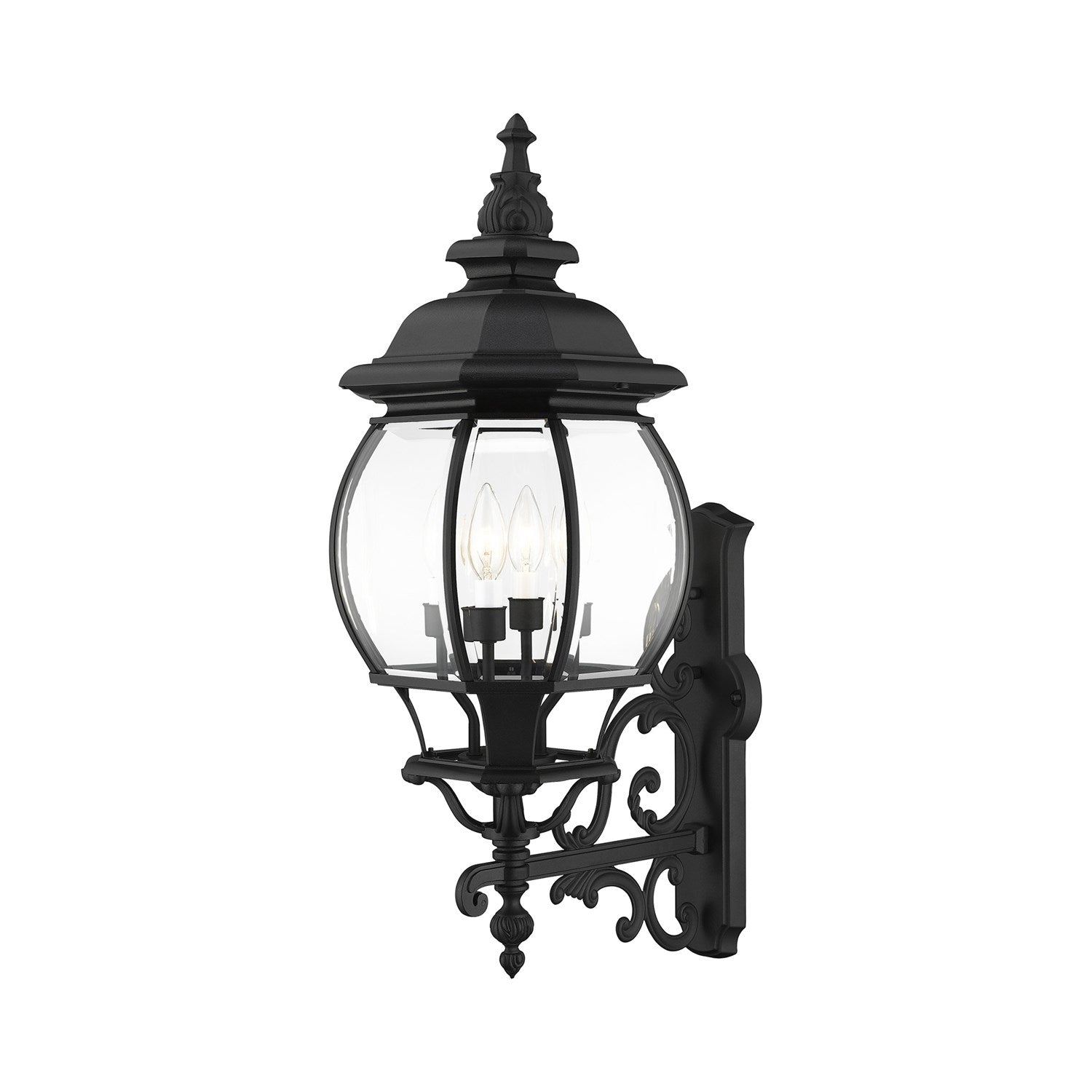 4 Light Textured Black Outdoor Wall Lantern by Livex Lighting