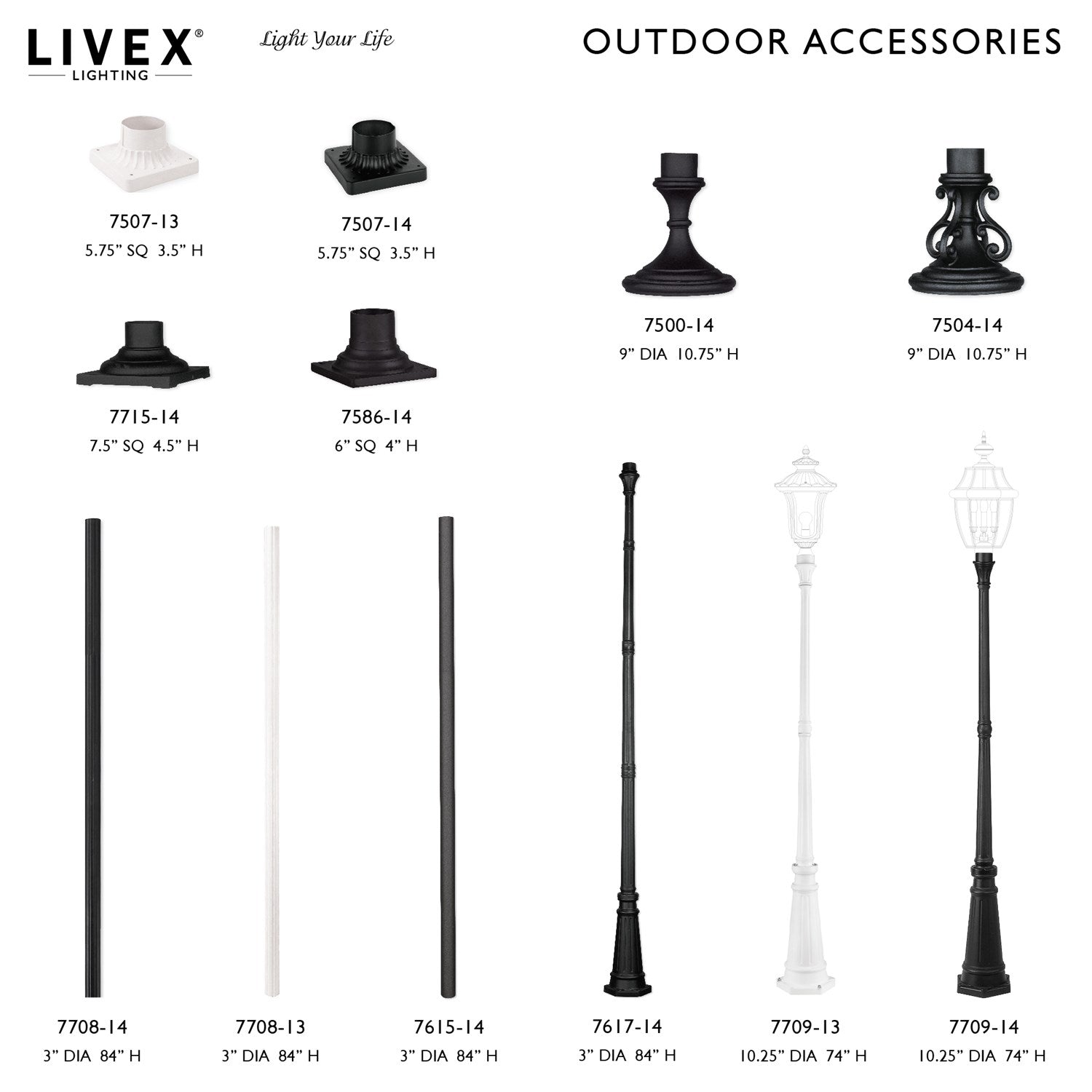 Textured Black Outdoor Fluted Post