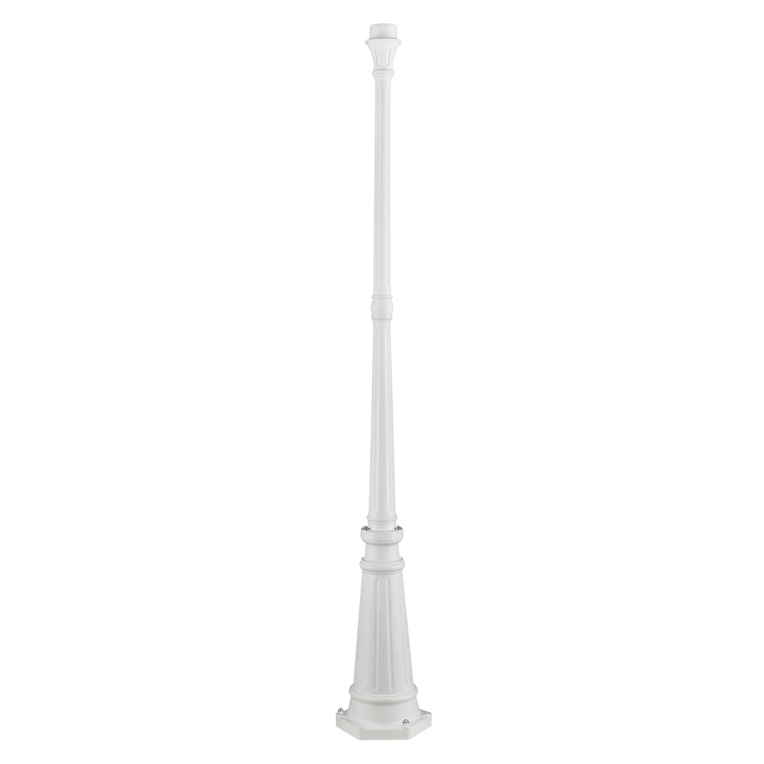 Textured White Fluted Post by Livex Lighting