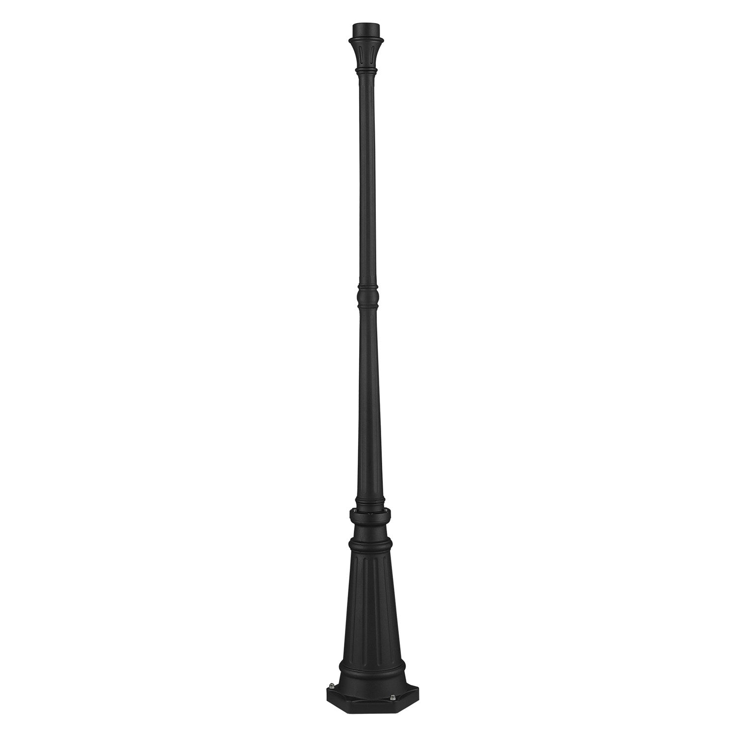 Textured Black Fluted Post by Livex Lighting