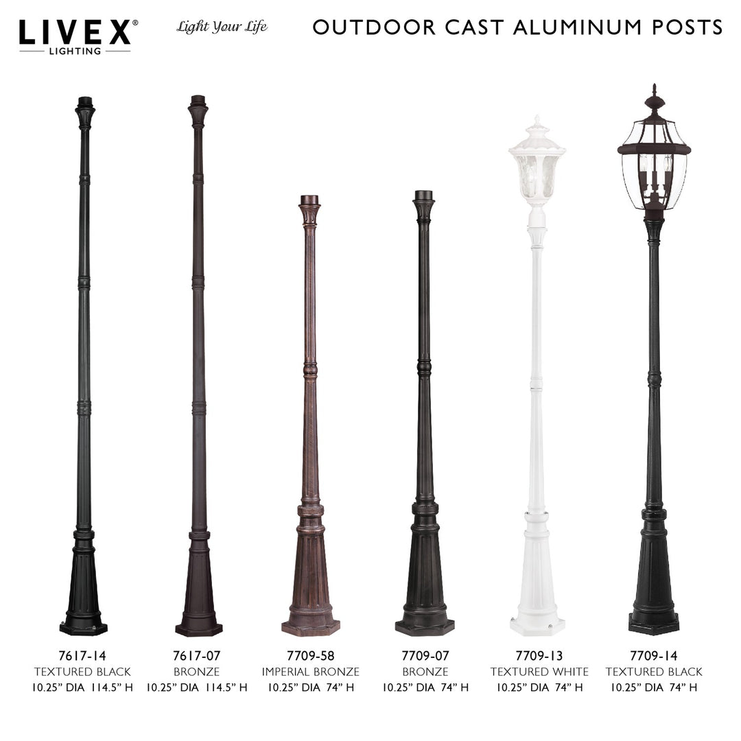 Textured Black Fluted Post