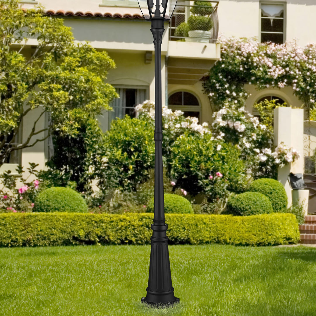 Textured Black Fluted Post