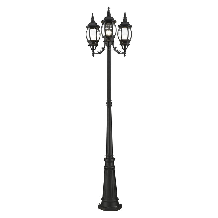 3 Light Textured Black Outdoor Post Light by Livex Lighting
