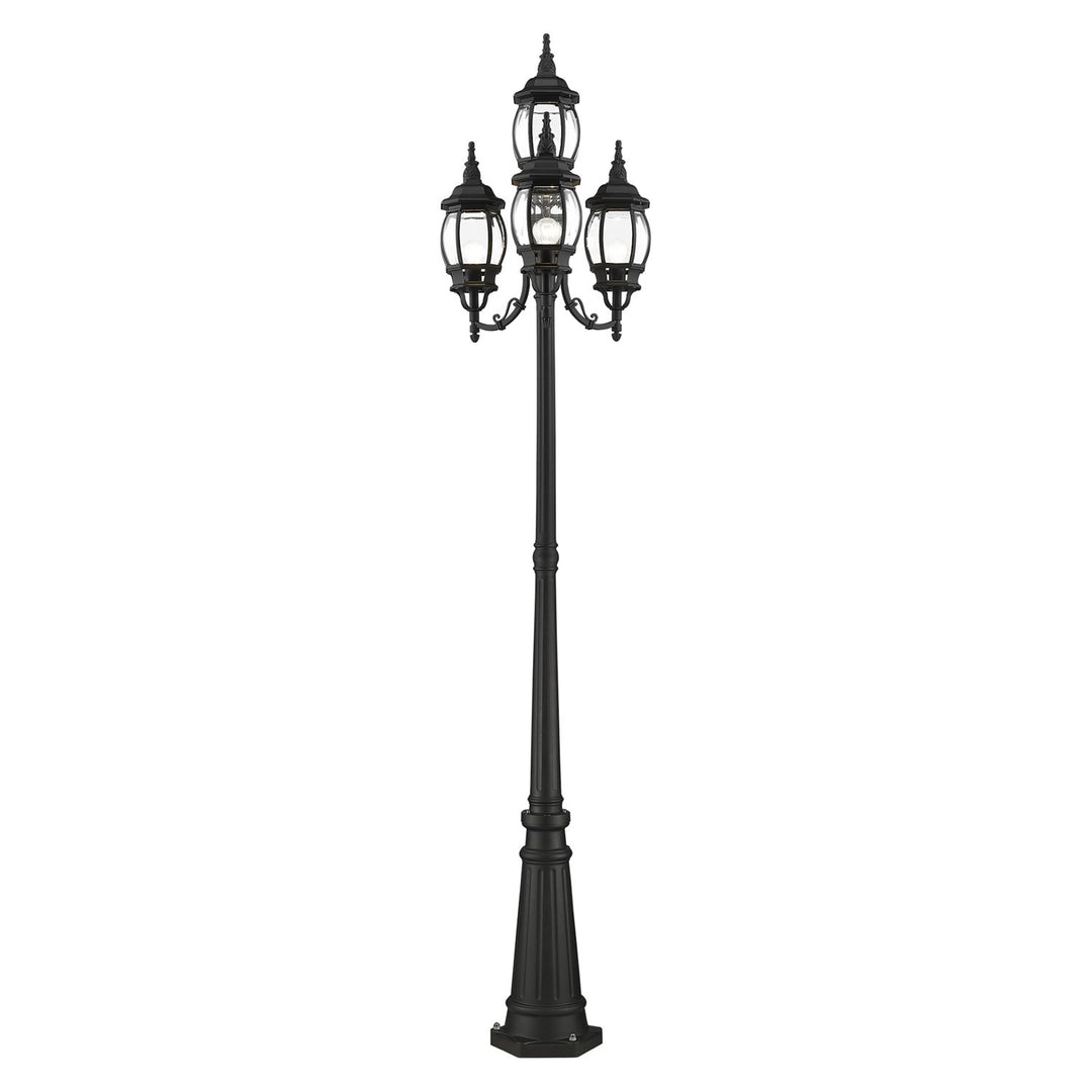4 Light Textured Black Outdoor Post Light by Livex Lighting