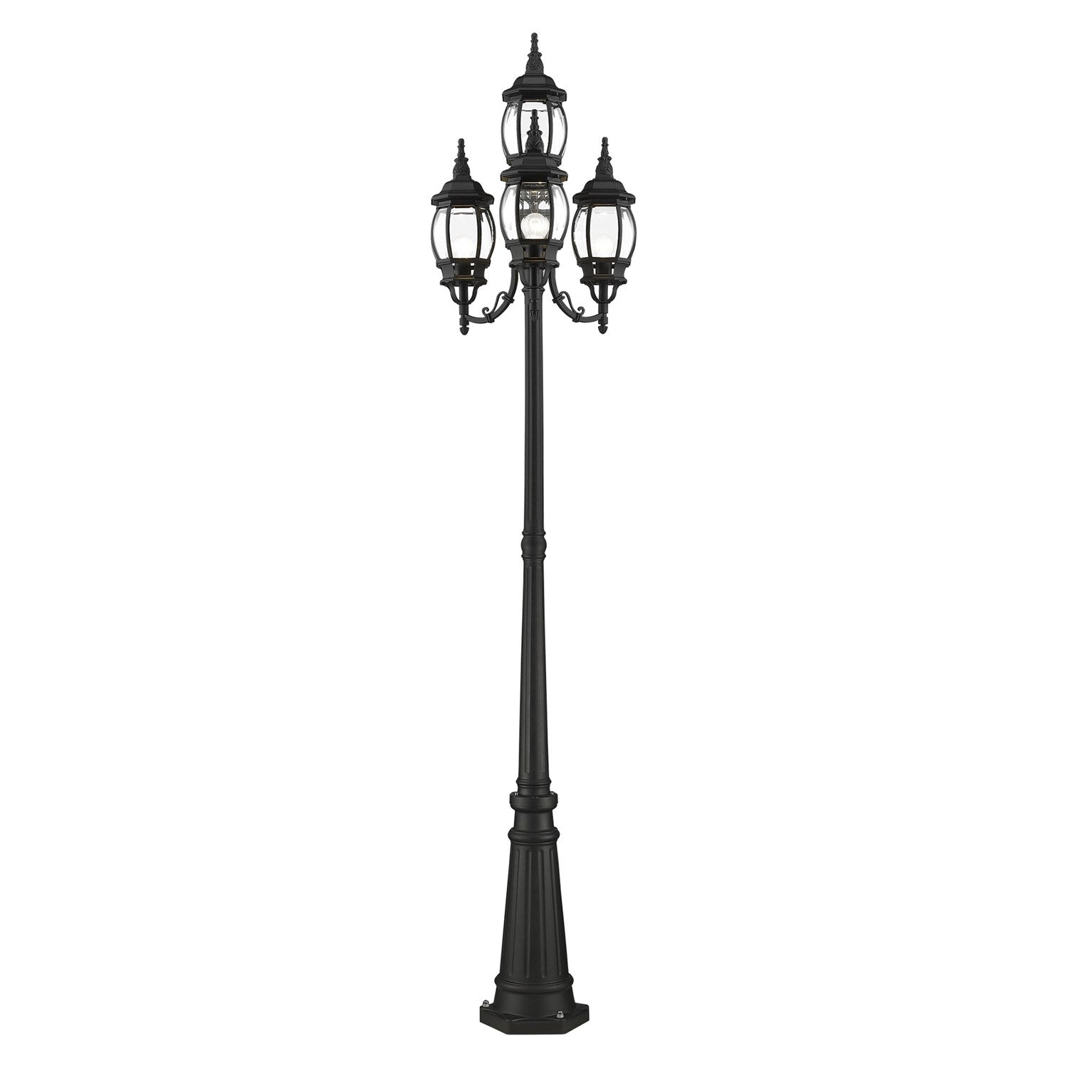 4 Light Textured Black Outdoor Post Light by Livex Lighting