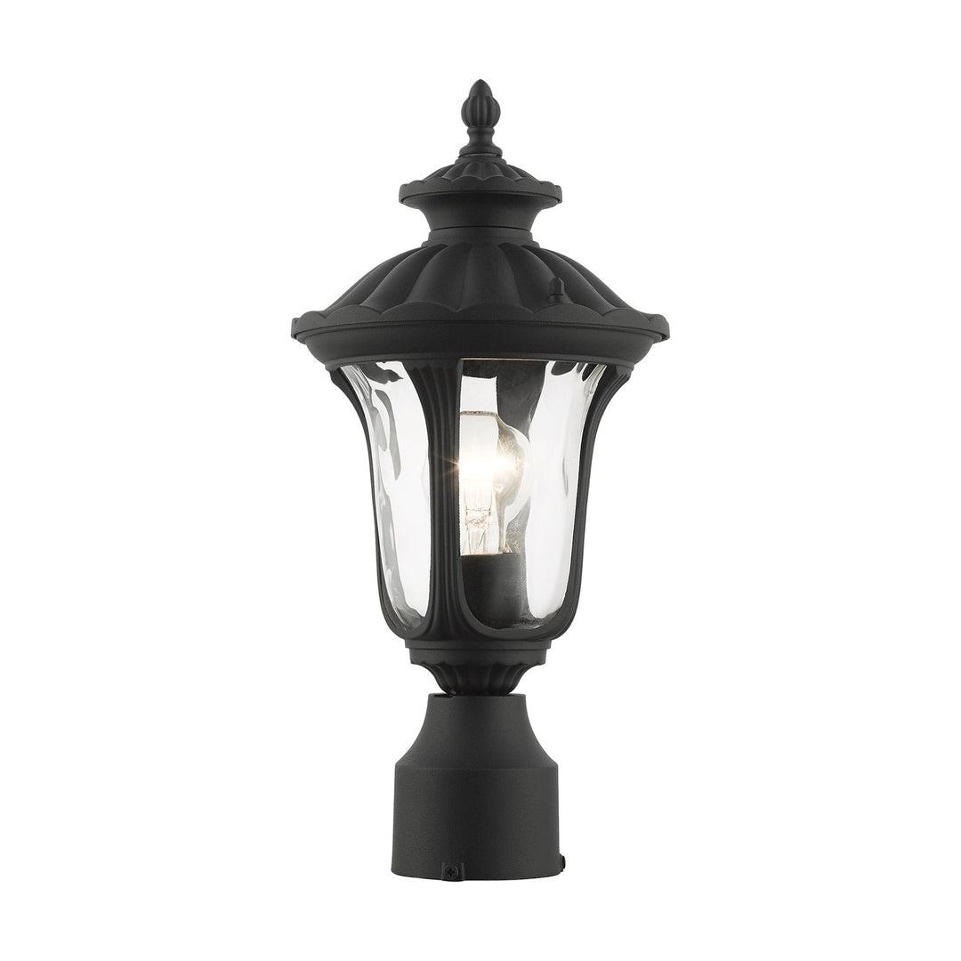 1 Light Textured Black Outdoor Post Top Lantern by Livex Lighting