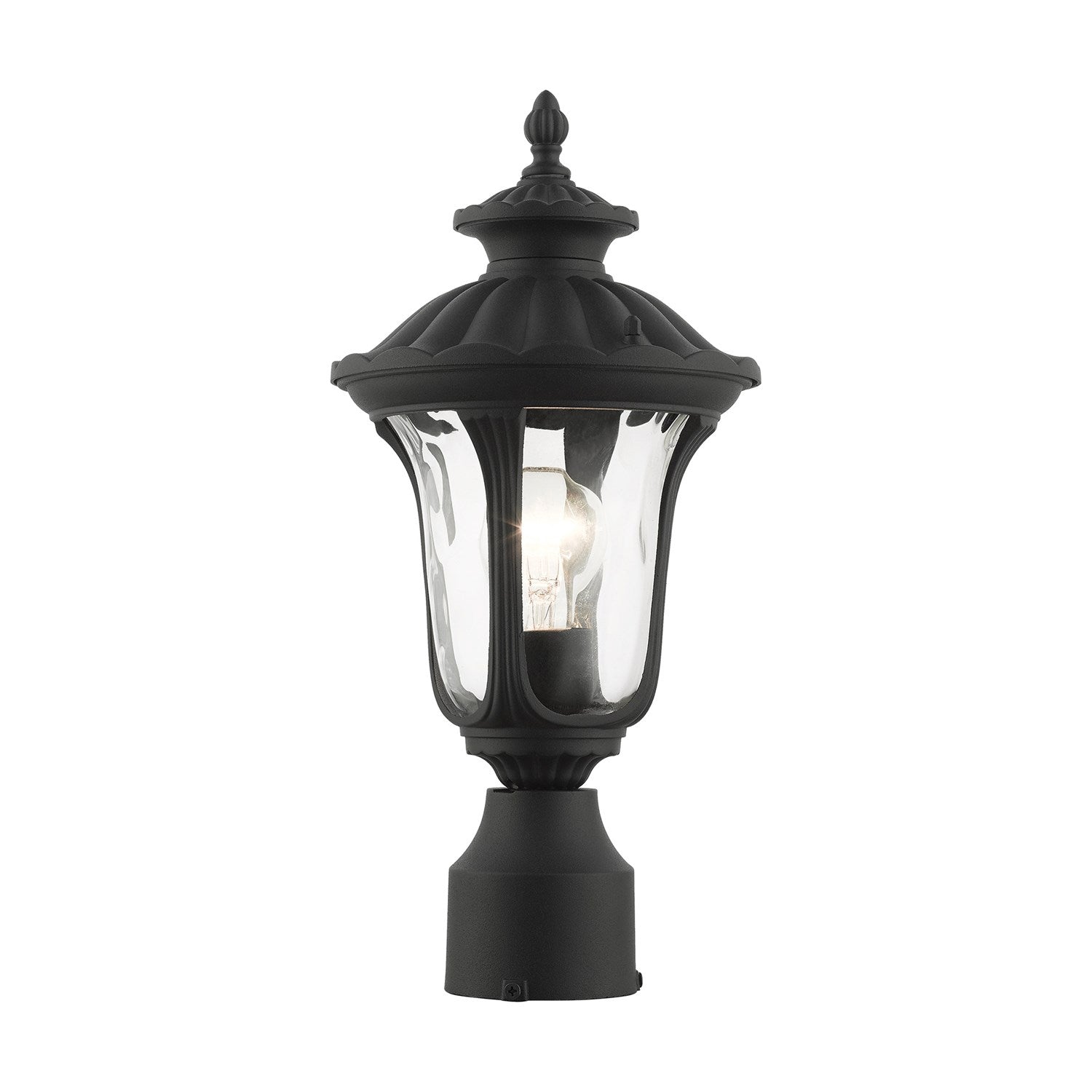 1 Light Textured Black Outdoor Post Top Lantern by Livex Lighting