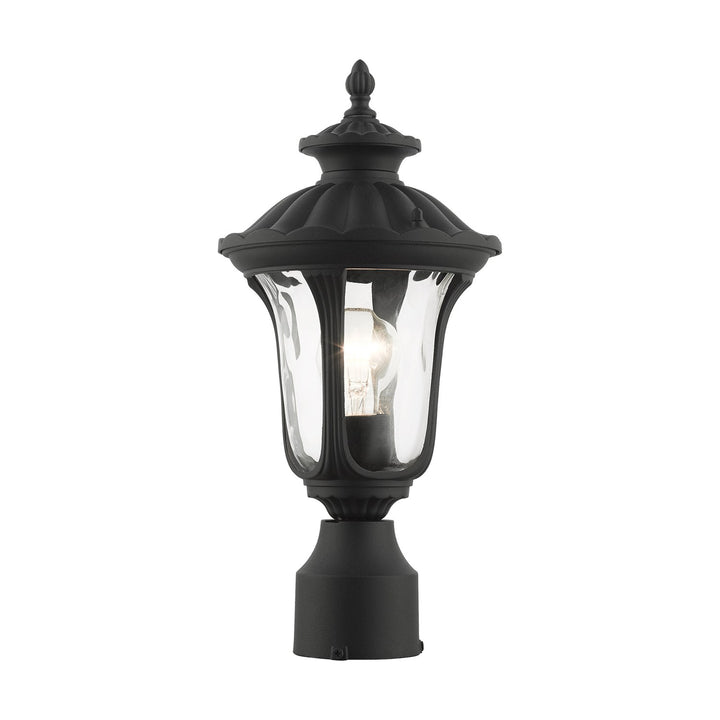 1 Light Textured Black Outdoor Post Top Lantern by Livex Lighting