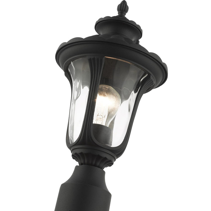 1 Light Textured Black Outdoor Post Top Lantern