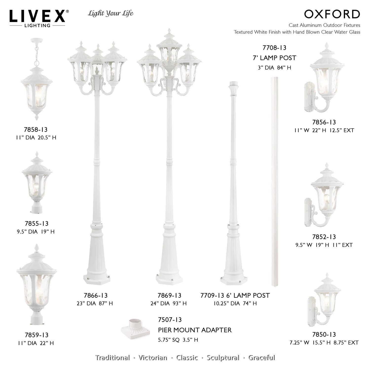 1 Light Textured White Outdoor Wall Lantern