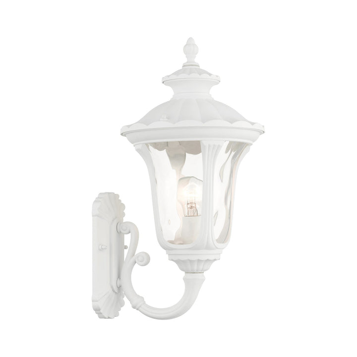 1 Light Textured White Outdoor Wall Lantern by Livex Lighting