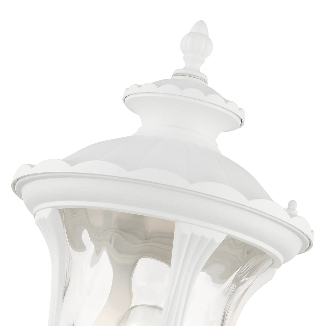 1 Light Textured White Outdoor Wall Lantern