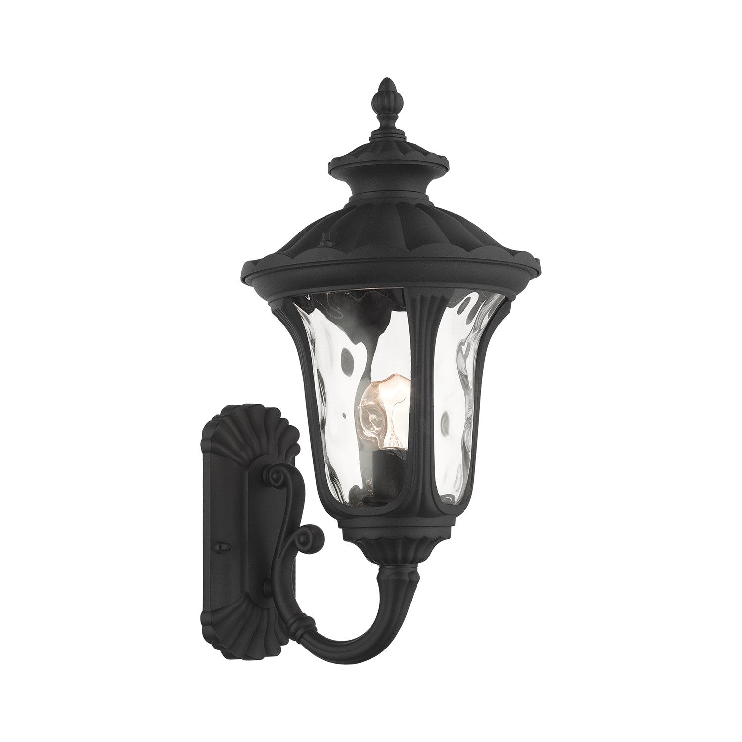 1 Light Textured Black Outdoor Wall Lantern by Livex Lighting