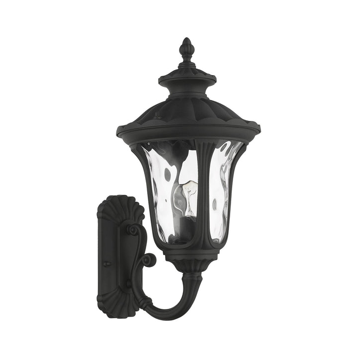 1 Light Textured Black Outdoor Wall Lantern