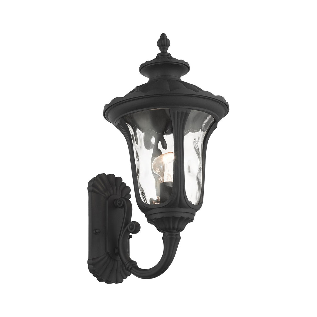 1 Light Textured Black Outdoor Wall Lantern